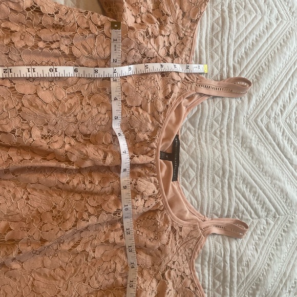 Bundle 2 White House Black Market Pink Lace Cold Shoulder Top & Lacy design. - Picture 14 of 14